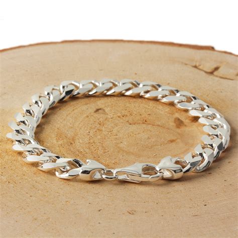 mens silver braclet|solid silver bracelet for men.